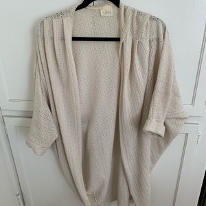 Audrey Beige Open Sweater